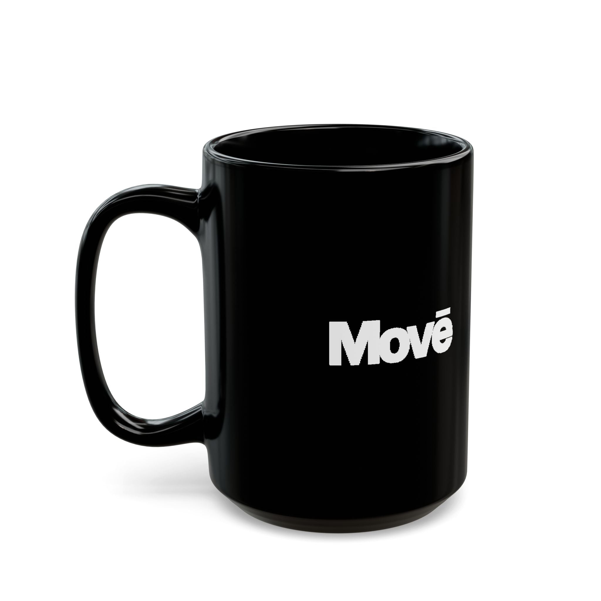 Move Black Coffee Mug